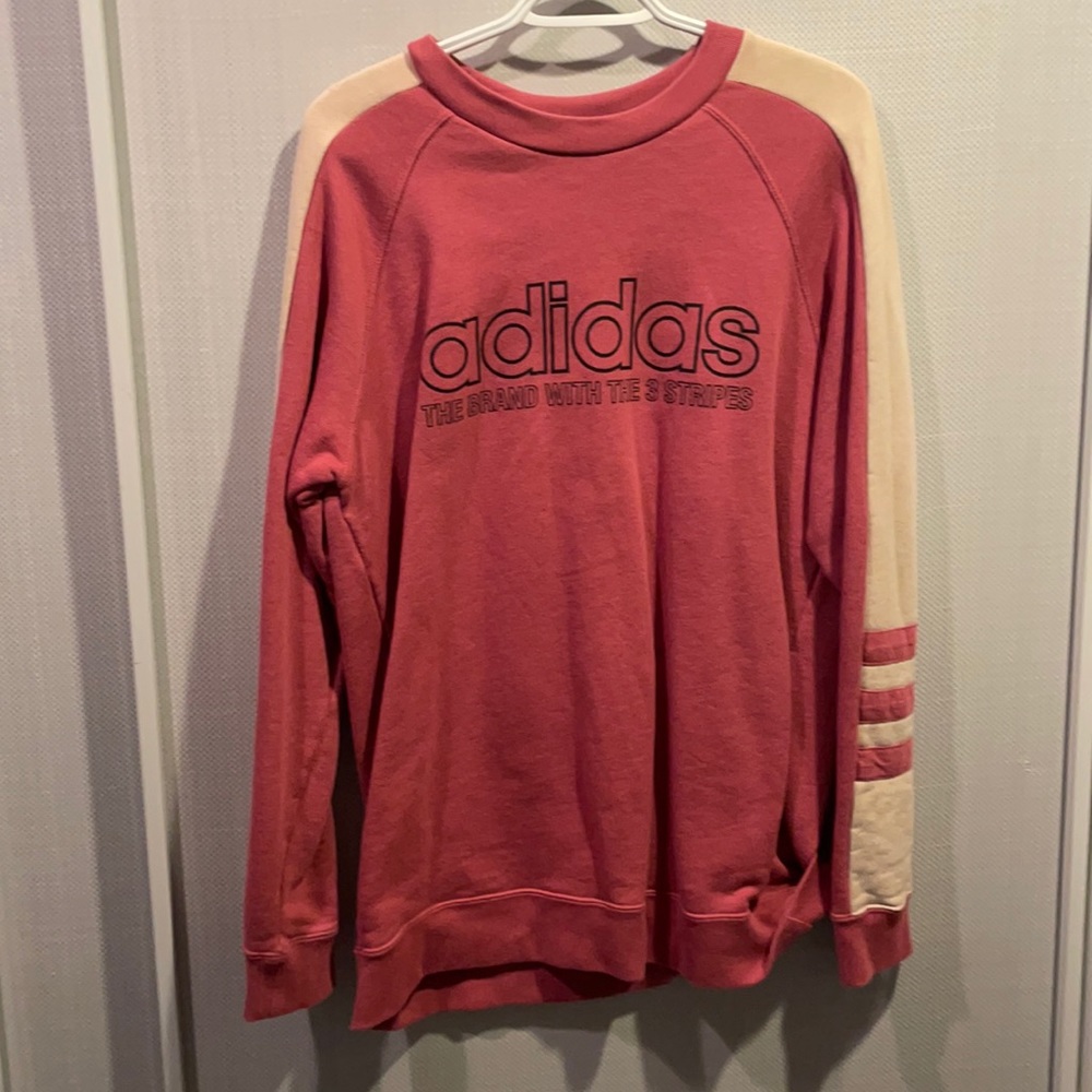 Adidas Sweater with writing graphics on the front